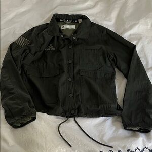 Adidas Dark Green Button-Up Jacket